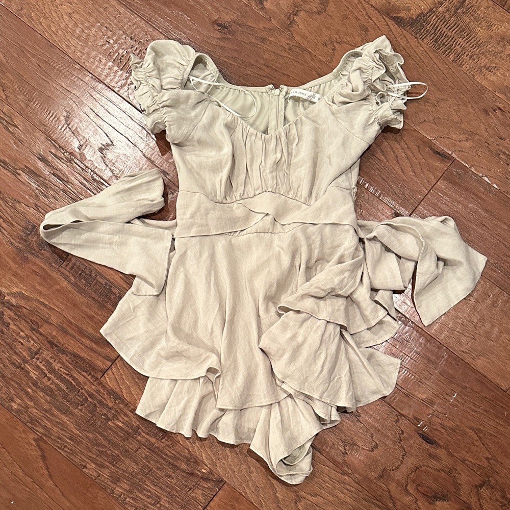 Elegant Mint Green Ruffled Romper